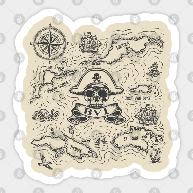 Jost Van Dyke Sticker by GoshWow®